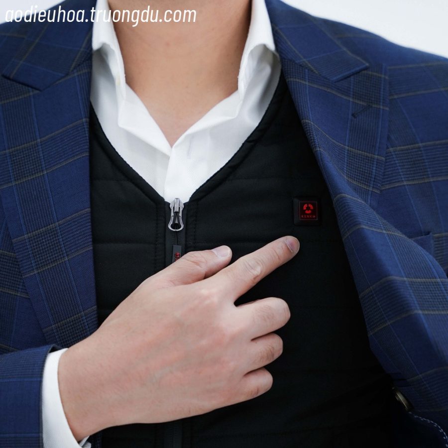 Áo khoác sưởi ấm KENKO V01 – Kiểu dáng Gile lót nỉ siêu ấm màu đen